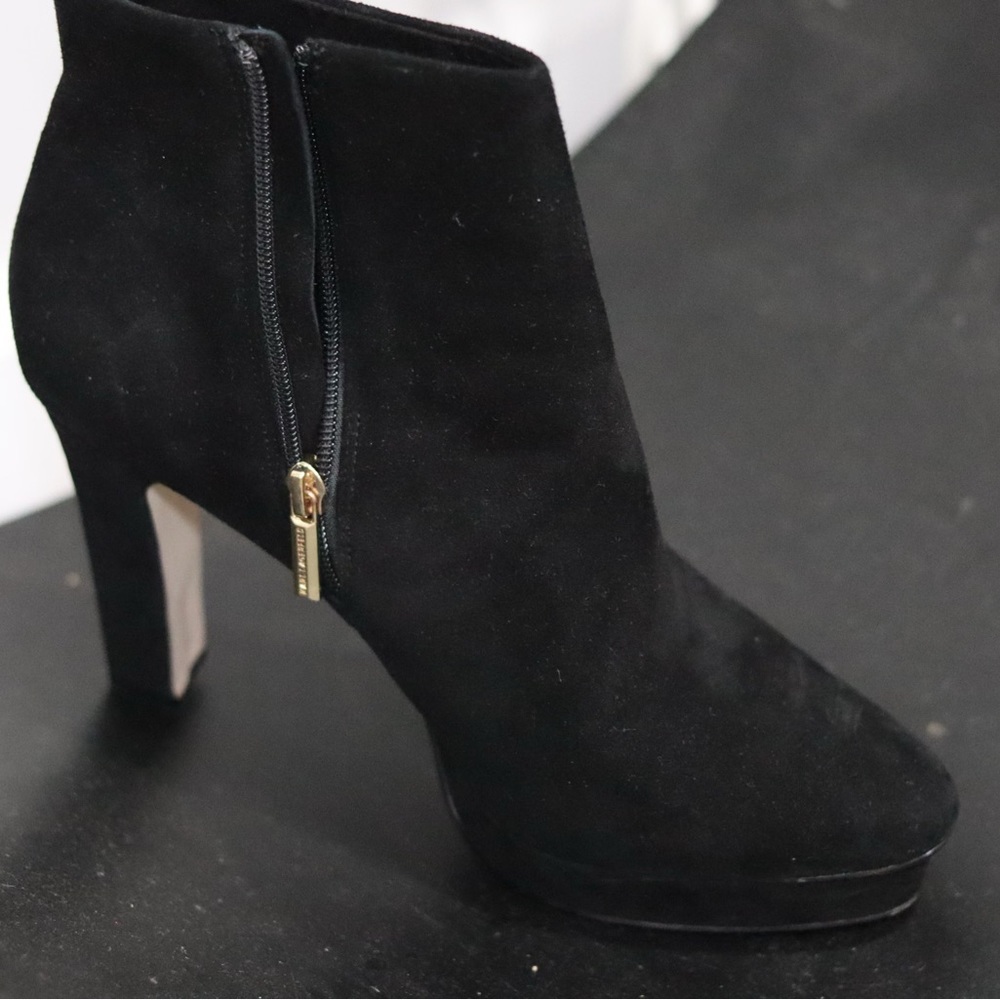 Suede platform booties